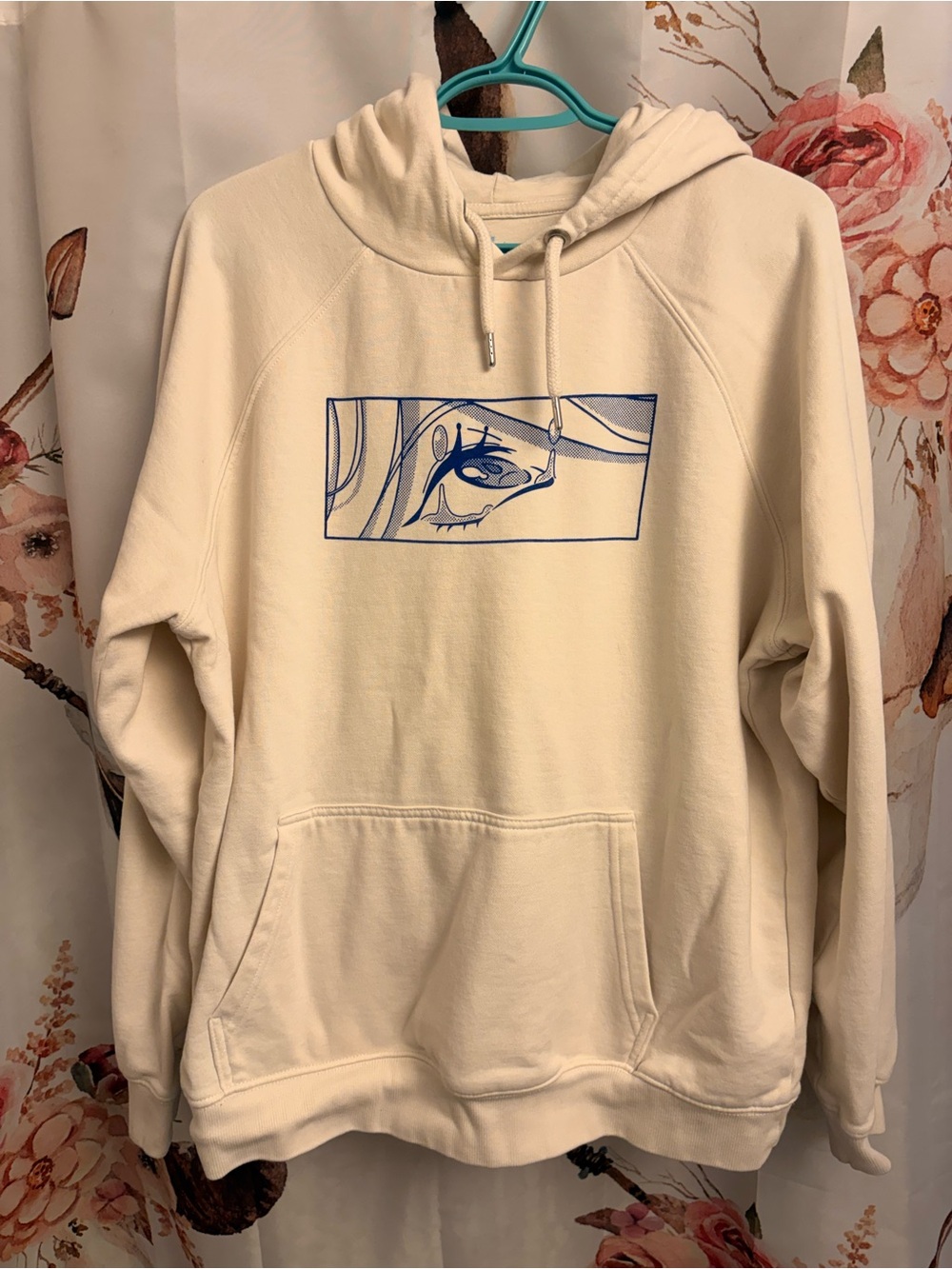 XL organic Cream Graphic Hoodie Sweatshirt - Unbranded
